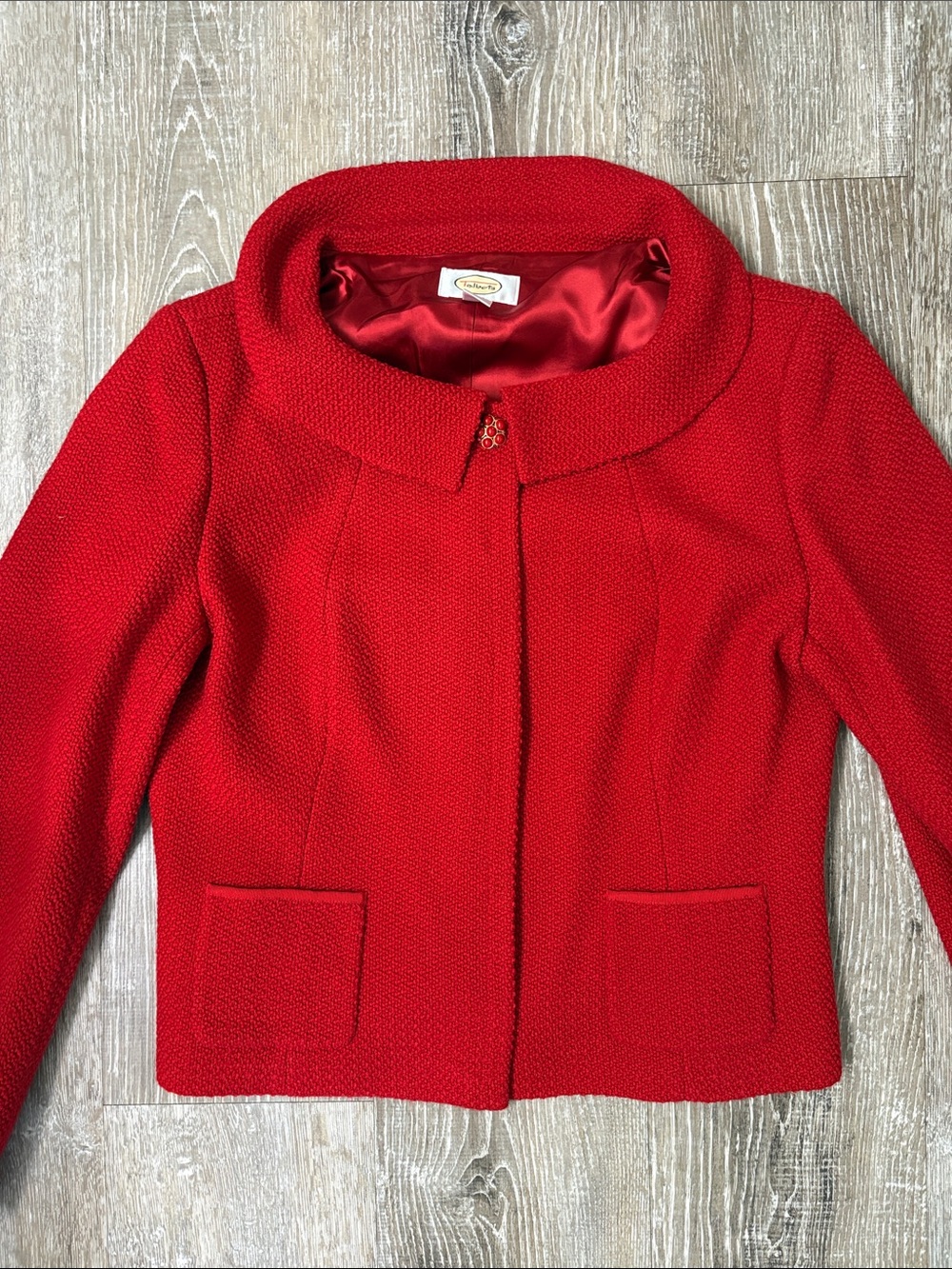 Talbots Red Tweed Blazer
